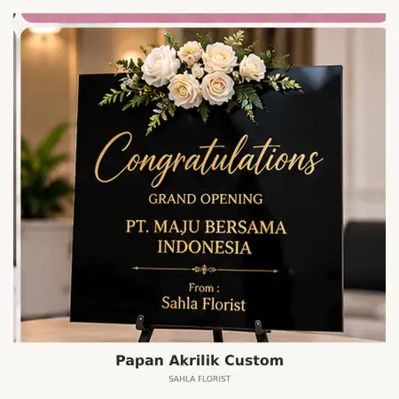 Papan Bunga Akrilik Kota Kembang Depok